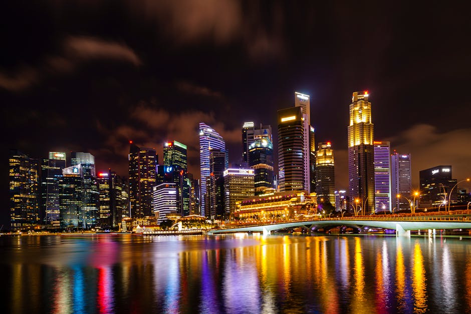 Singapore skyline — illustration for AI search and agency services