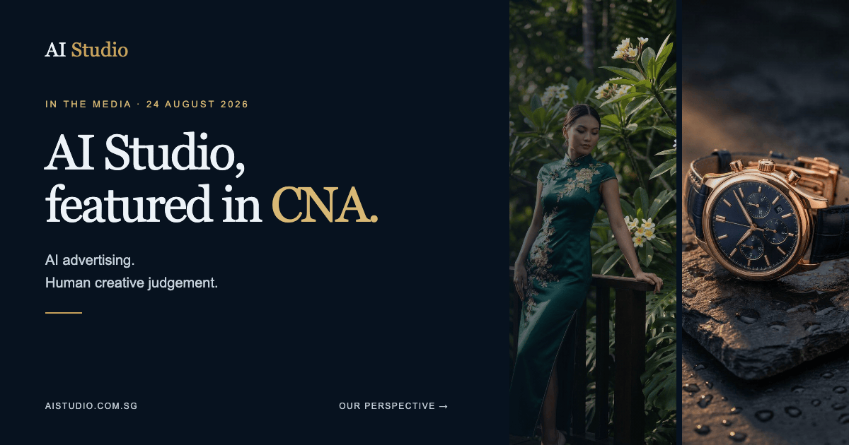AI Studio featured in CNA — original editorial graphic